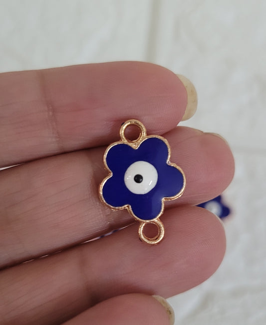 Flower Evil Eye Charm With 2 Hook