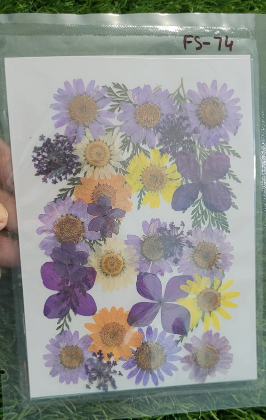 Big Pressed Mix Flower Sheet (FS-74)