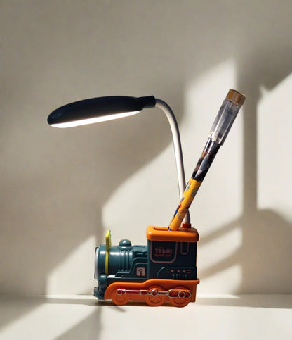 Train Design Lamp With Pen Stand