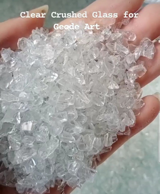 Clear Crushed Glass For Geode Art