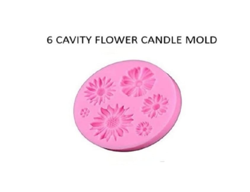 6 Cavity Flower Candle Mould (F)