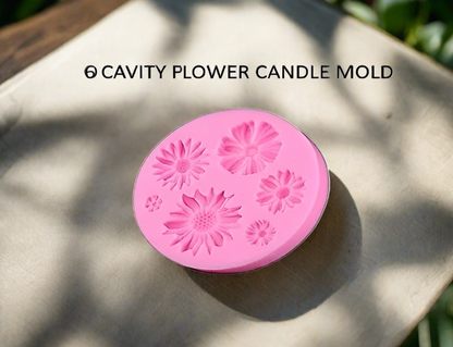 6 Cavity Flower Candle Mould (F)